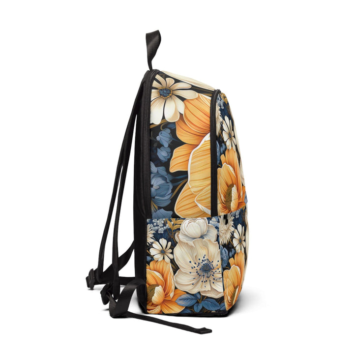 Fashion Backpack Waterproof Floral Blue Print - Bags | Backpacks