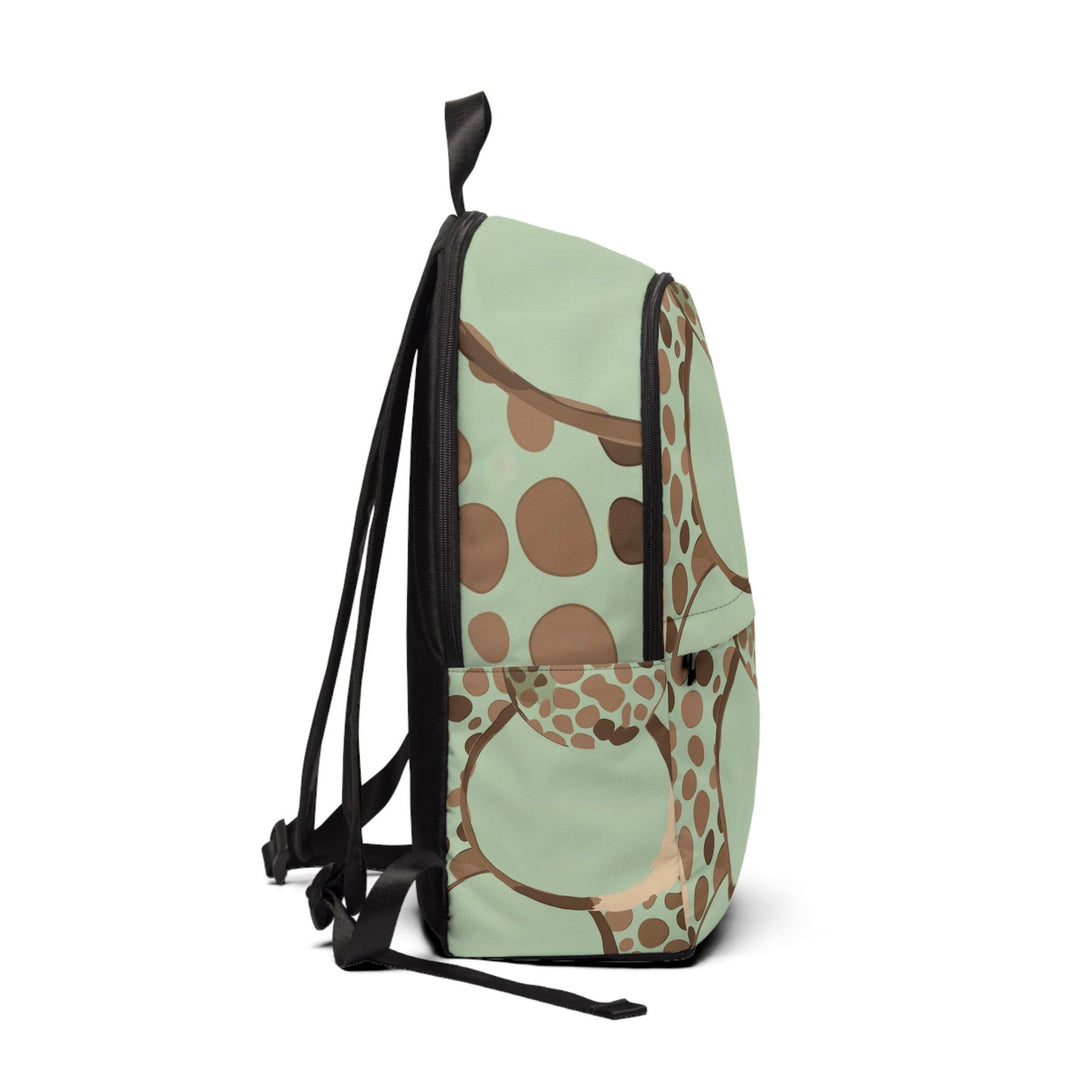 Fashion Backpack Waterproof Green Beige Spotted Print - Bags | Backpacks