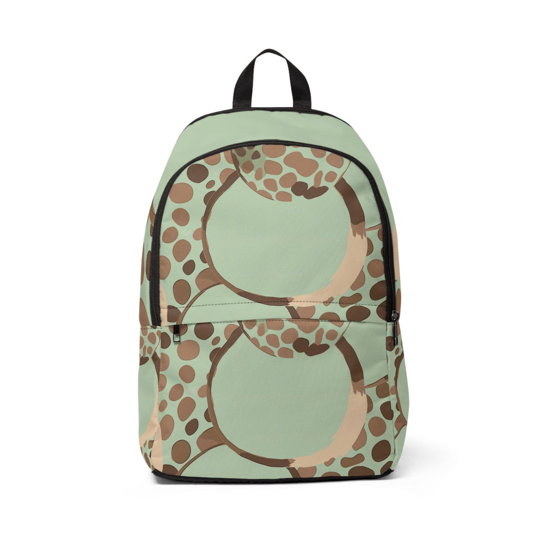 Fashion Backpack Waterproof Green Beige Spotted Print - Bags | Backpacks