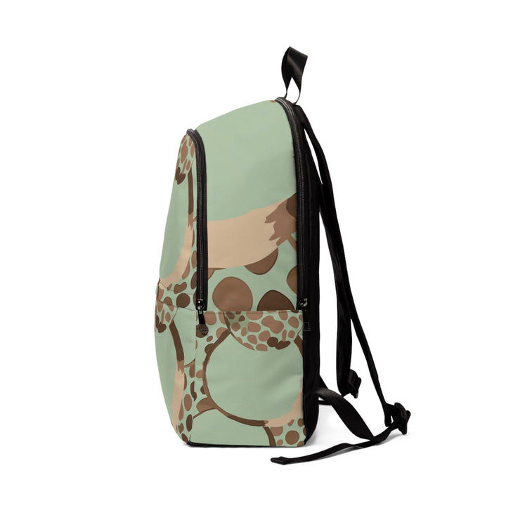 Fashion Backpack Waterproof Green Beige Spotted Print - Bags | Backpacks