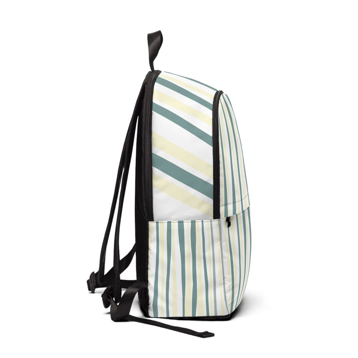 Fashion Backpack Waterproof Green Yellow Geometric Lines - Bags | Backpacks