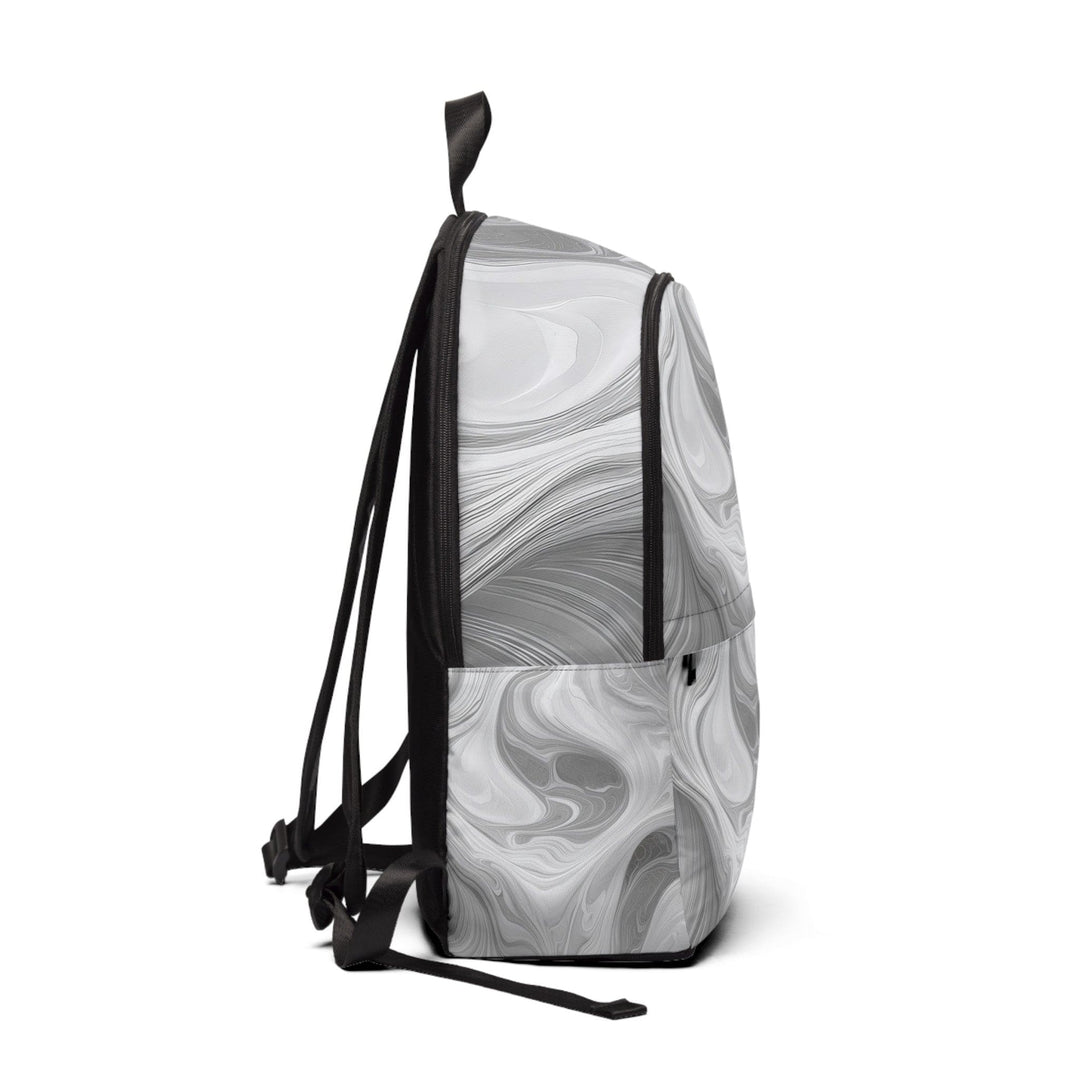 Fashion Backpack Waterproof Grey White Boho Marble Print - Bags | Backpacks