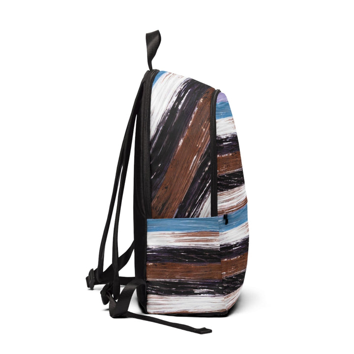 Fashion Backpack Waterproof Lavender Black Brown Rustic Pattern - Bags