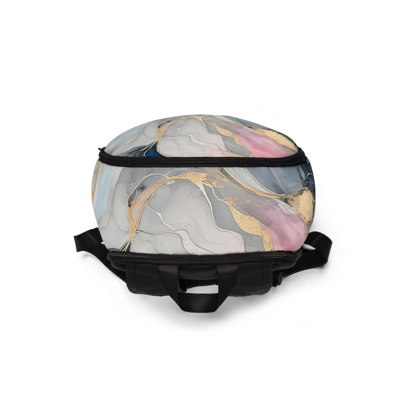 Fashion Backpack Waterproof Marble Cloud Of Grey Pink Blue 63389 - Bags