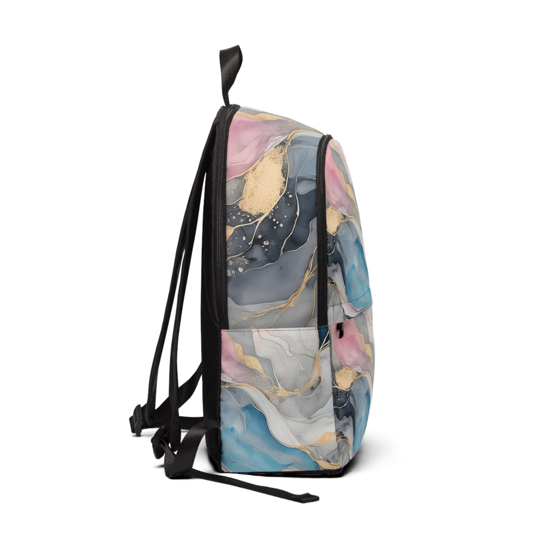 Fashion Backpack Waterproof Marble Cloud of Grey Pink Blue 63389