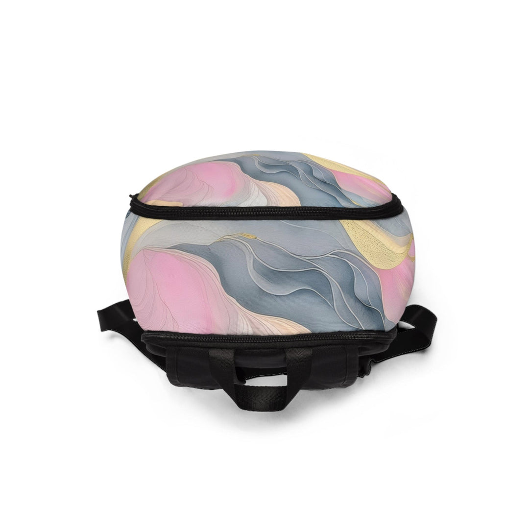 Fashion Backpack Waterproof Marble Cloud of Grey Pink Blue 72067 - Bags