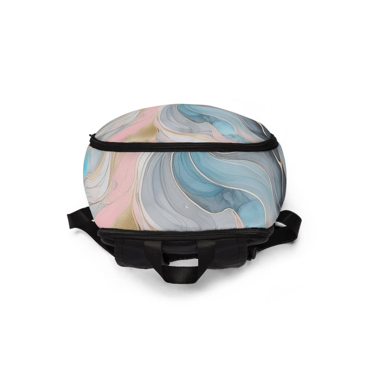 Fashion Backpack Waterproof Marble Cloud of Grey Pink Blue 82395 - Bags