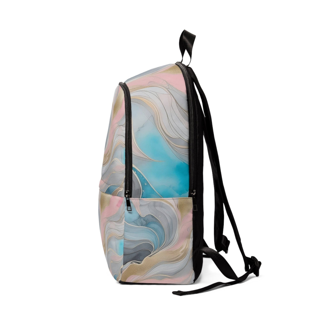 Fashion Backpack Waterproof Marble Cloud of Grey Pink Blue 82395 - Bags