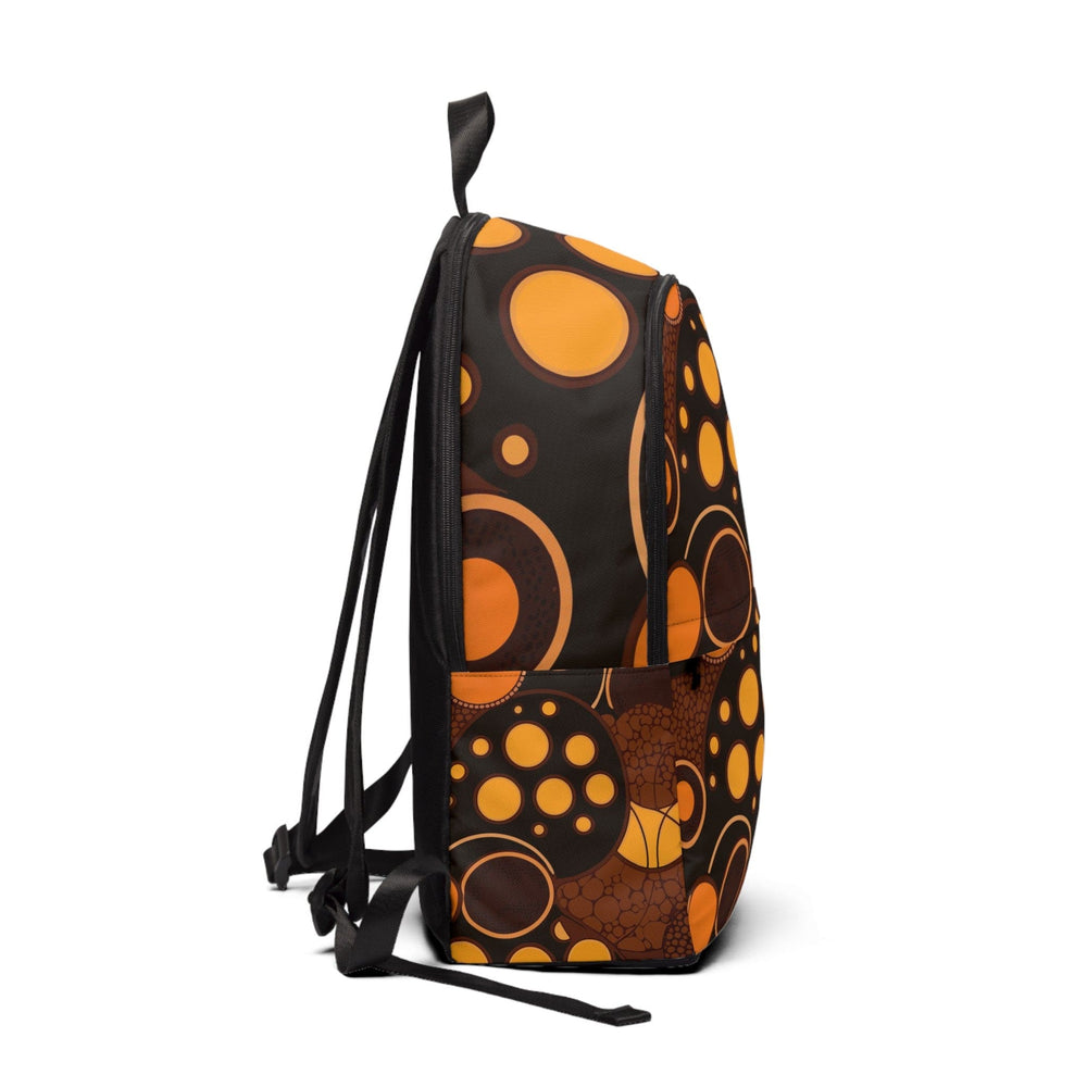 Fashion Backpack Waterproof Orange Brown Spotted Print - Bags | Backpacks