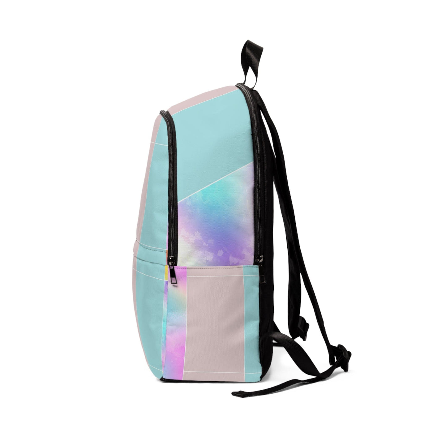 Fashion Backpack Waterproof Pastel Colorblock Watercolor Illustration - Bags