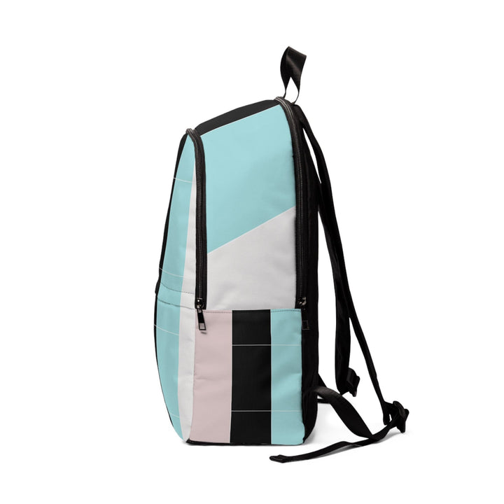 Fashion Backpack Waterproof Pastel Pink Black Blue Colorblock Lines