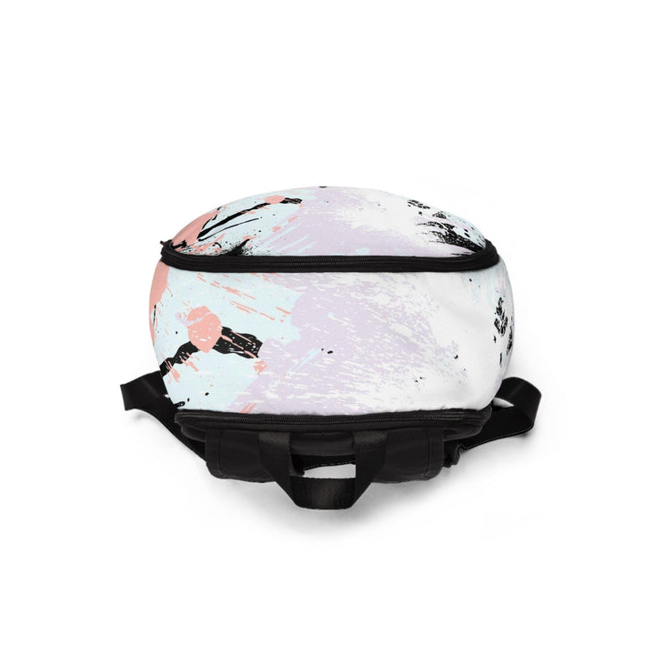 Fashion Backpack Waterproof Pink Black Abstract Print - Bags | Backpacks