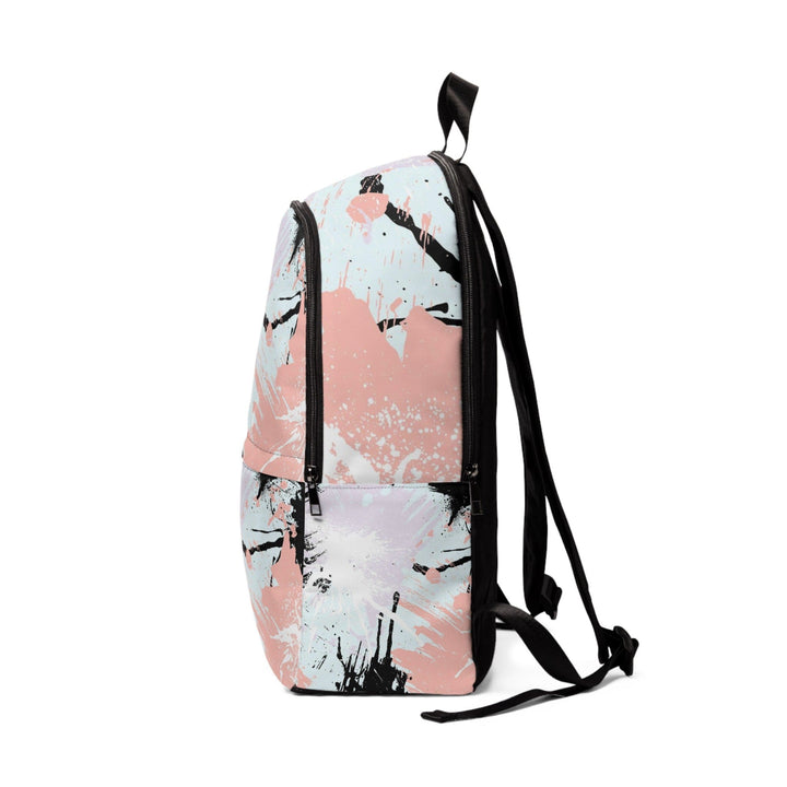 Fashion Backpack Waterproof Pink Black Abstract Print - Bags | Backpacks