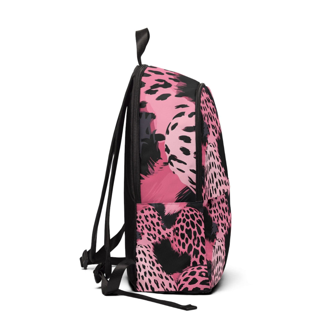 Fashion Backpack Waterproof Pink Black Spotted Print - Bags | Backpacks