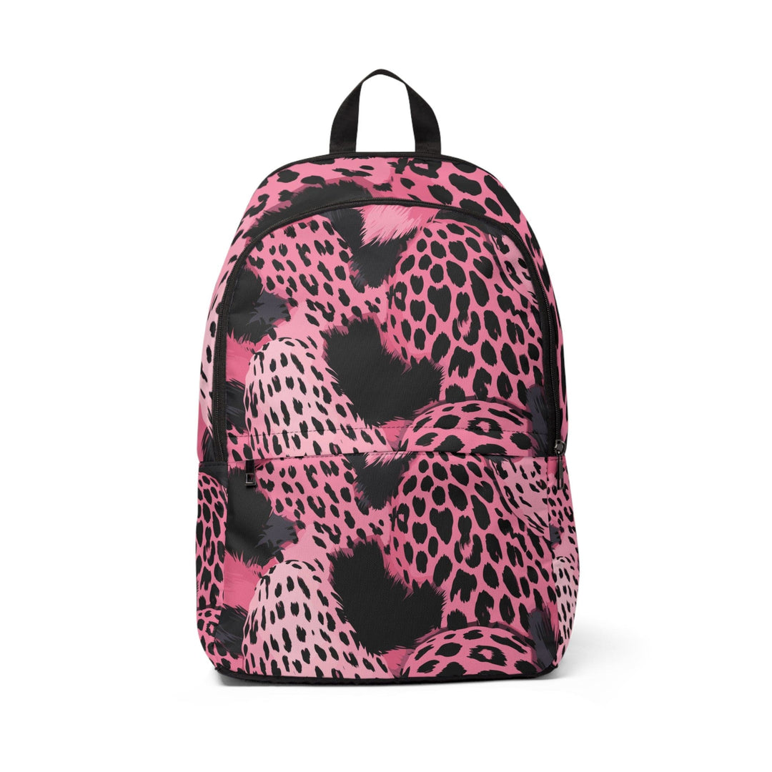 Fashion Backpack Waterproof Pink Black Spotted Print - Bags | Backpacks