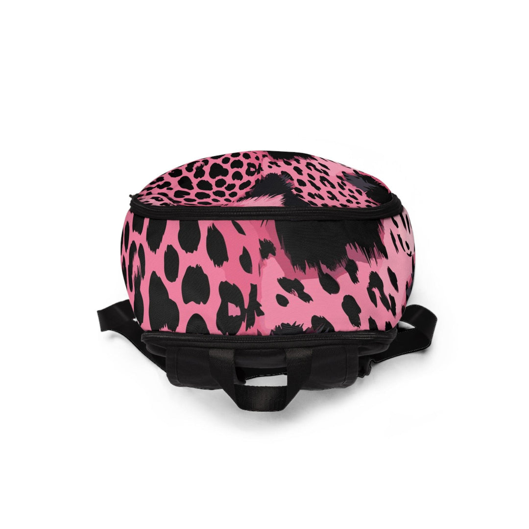 Fashion Backpack Waterproof Pink Black Spotted Print - Bags | Backpacks