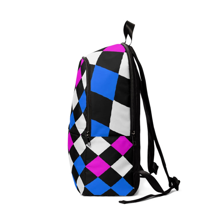 Fashion Backpack Waterproof Pink Blue Checkered Pattern - Bags | Backpacks