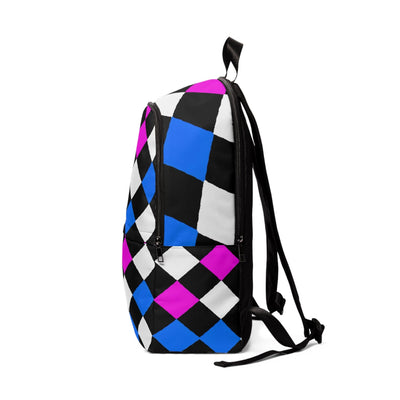 Fashion Backpack Waterproof Pink Blue Checkered Pattern - Bags
