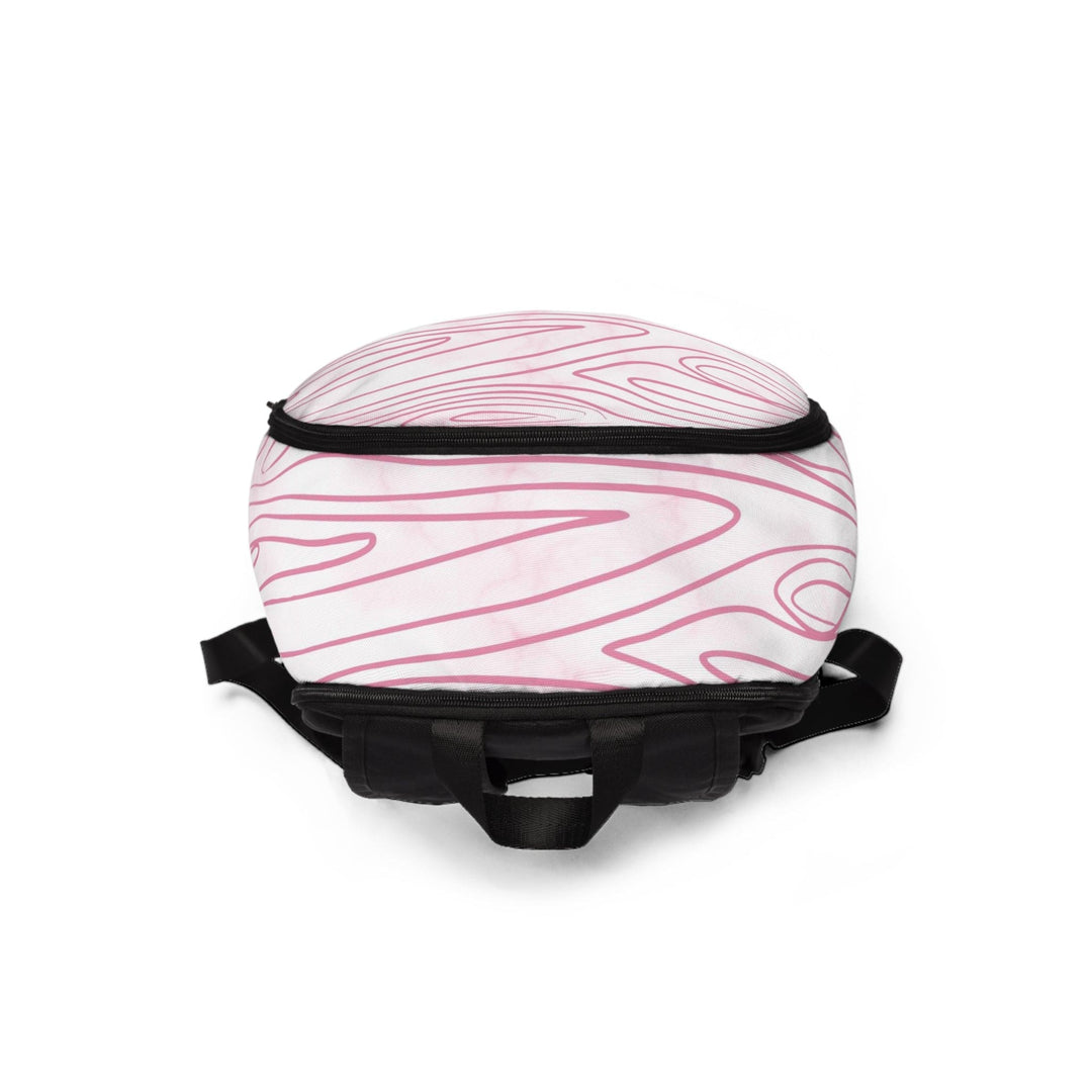 Fashion Backpack Waterproof Pink Line Art Sketch Print - Bags | Backpacks