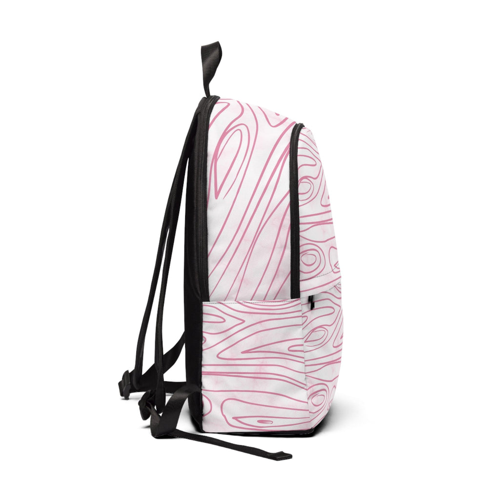 Fashion Backpack Waterproof Pink Line Art Sketch Print - Bags | Backpacks