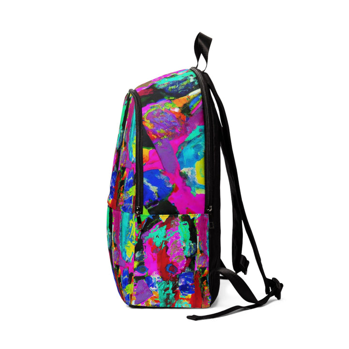 Fashion Backpack Waterproof Red Multicolor Abstract Print - Bags/Backpacks