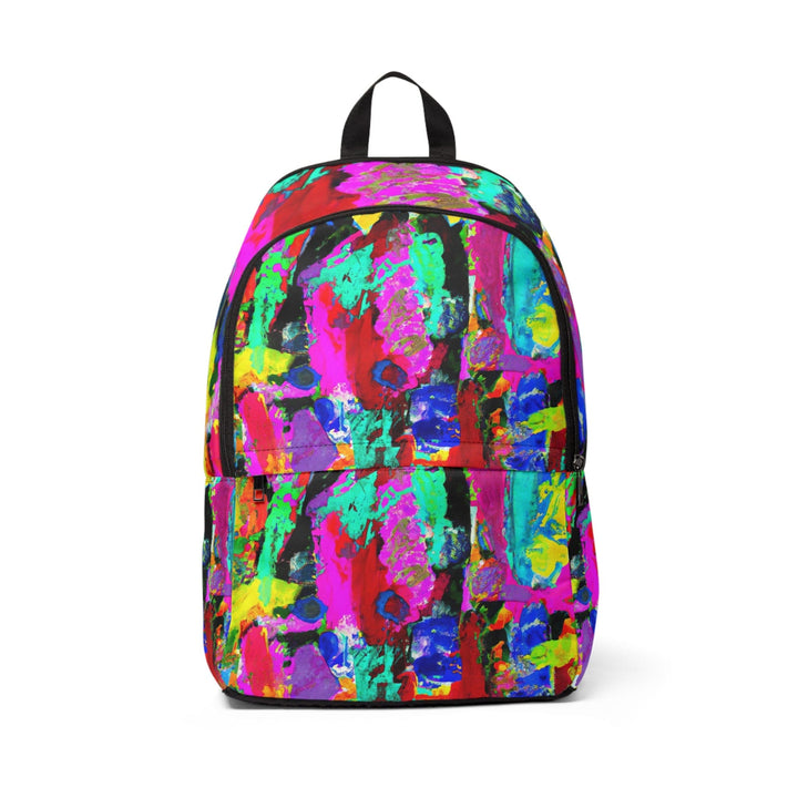 Fashion Backpack Waterproof Red Multicolor Abstract Print - Bags/Backpacks