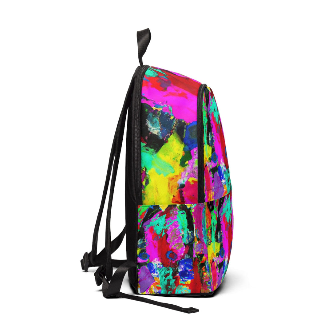 Fashion Backpack Waterproof Red Multicolor Abstract Print - Bags/Backpacks