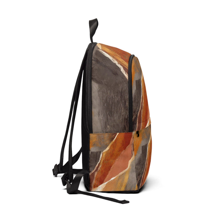 Fashion Backpack Waterproof Rustic Brown Stone Print - Bags | Backpacks