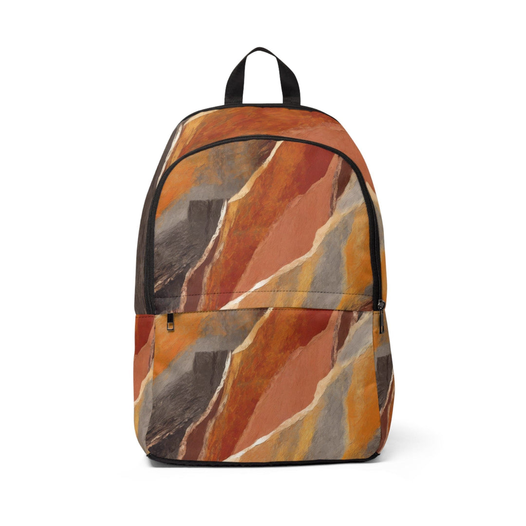 Fashion Backpack Waterproof Rustic Brown Stone Print - Bags | Backpacks