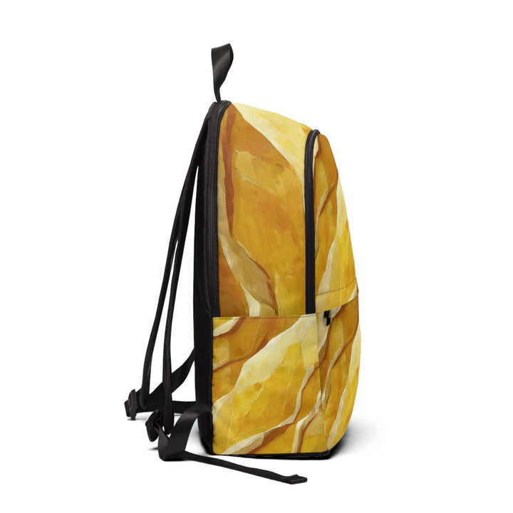 Fashion Backpack Waterproof Rustic Yellow Stone Print - Bags | Backpacks