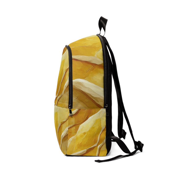 Fashion Backpack Waterproof Rustic Yellow Stone Print - Bags | Backpacks