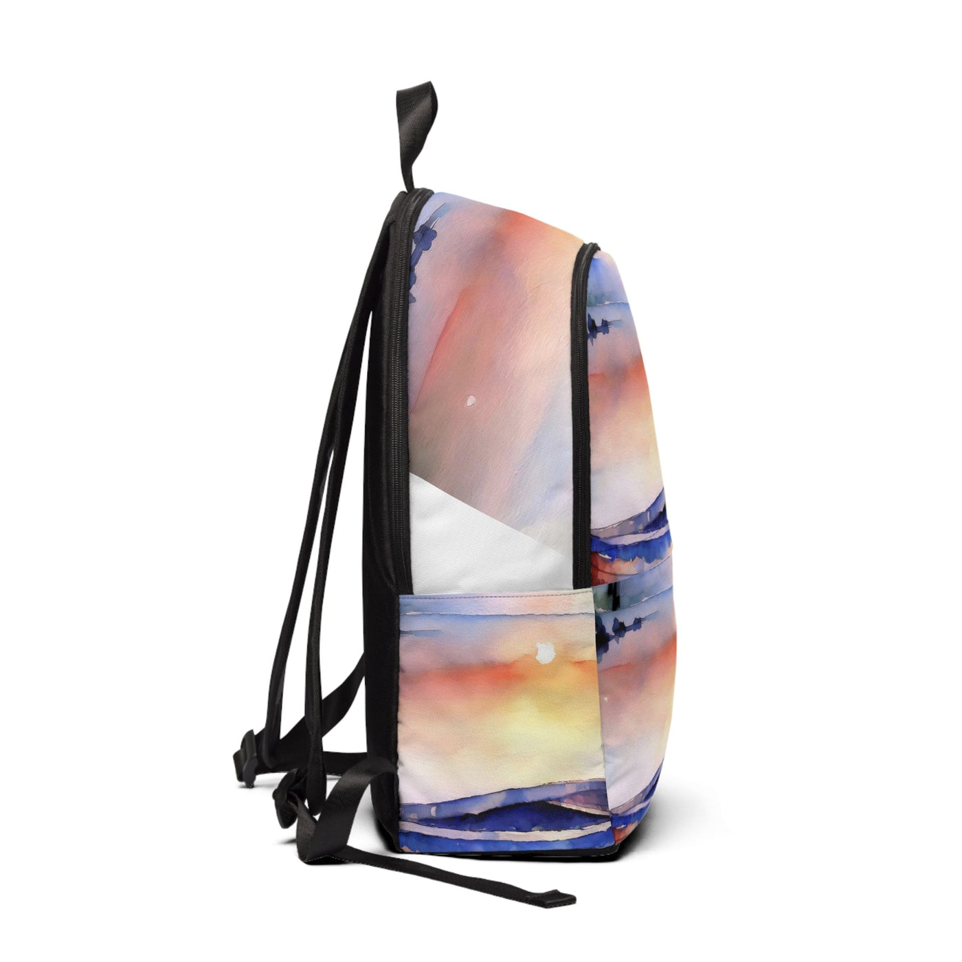 Fashion Backpack Waterproof Sunset By The Sea Print - Bags