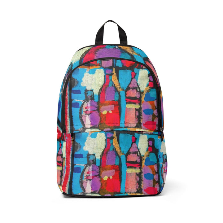 Fashion Backpack Waterproof Sutileza Red Multicolor Abstract Print
