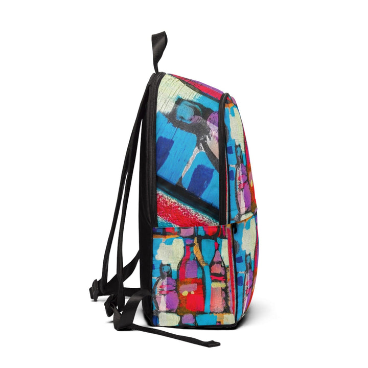 Fashion Backpack Waterproof Sutileza Red Multicolor Abstract Print