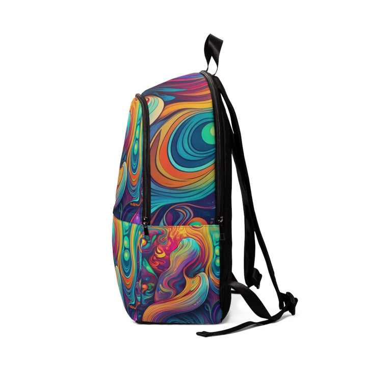 Fashion Backpack Waterproof Vibrant Psychedelic Kaleidoscope Boho Print - Bags