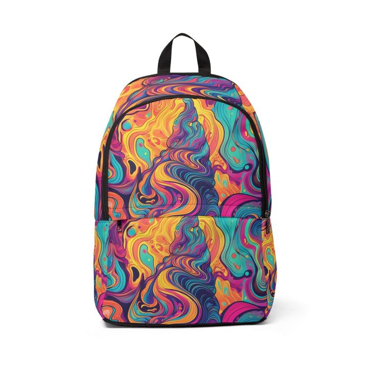 Fashion Backpack Waterproof Vibrant Psychedelic Kaleidoscope Boho Print - Bags