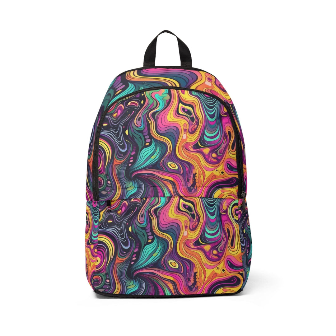 Fashion Backpack Waterproof Vibrant Psychedelic Kaleidoscope Boho Print - Bags