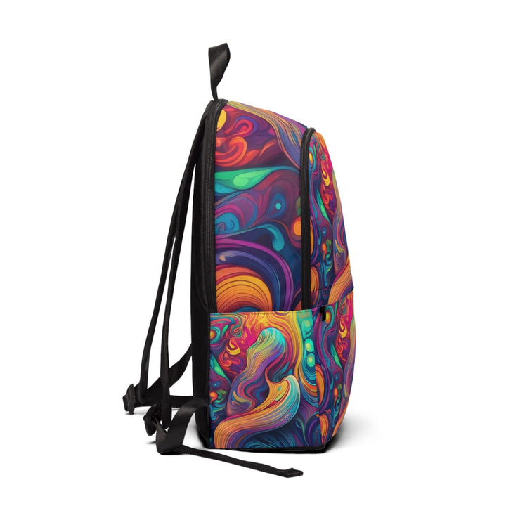 Fashion Backpack Waterproof Vibrant Psychedelic Kaleidoscope Boho Print - Bags