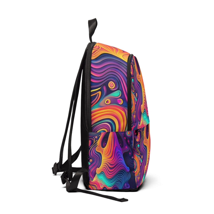 Fashion Backpack Waterproof Vibrant Psychedelic Kaleidoscope Boho Print - Bags