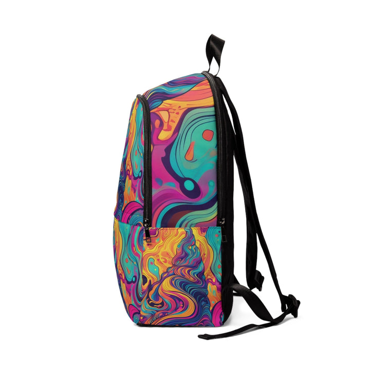 Fashion Backpack Waterproof Vibrant Psychedelic Kaleidoscope Boho Print - Bags