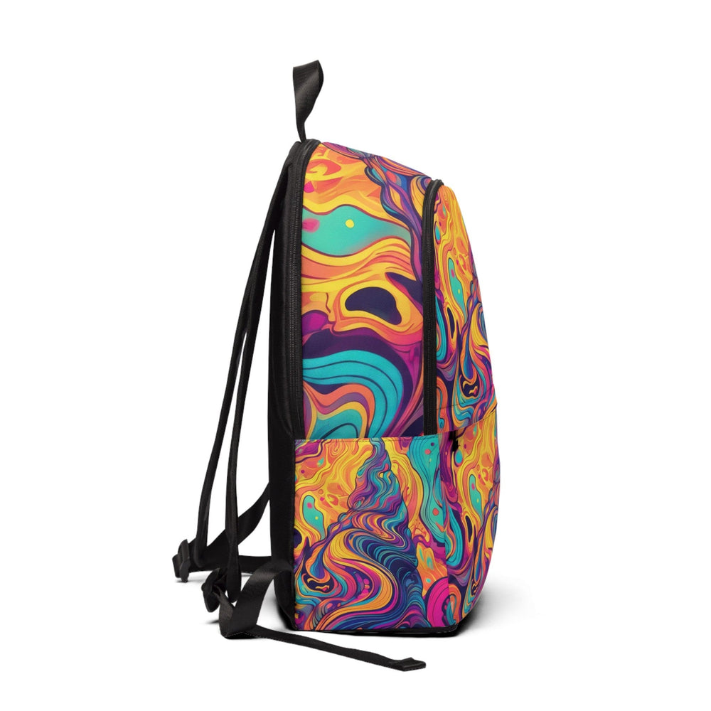 Fashion Backpack Waterproof Vibrant Psychedelic Kaleidoscope Boho Print - Bags