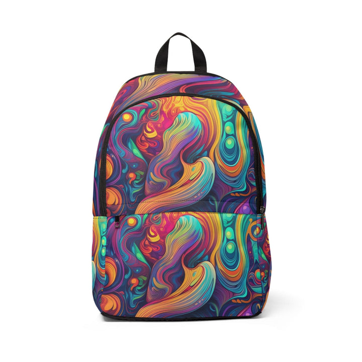 Fashion Backpack Waterproof Vibrant Psychedelic Kaleidoscope Boho Print - Bags