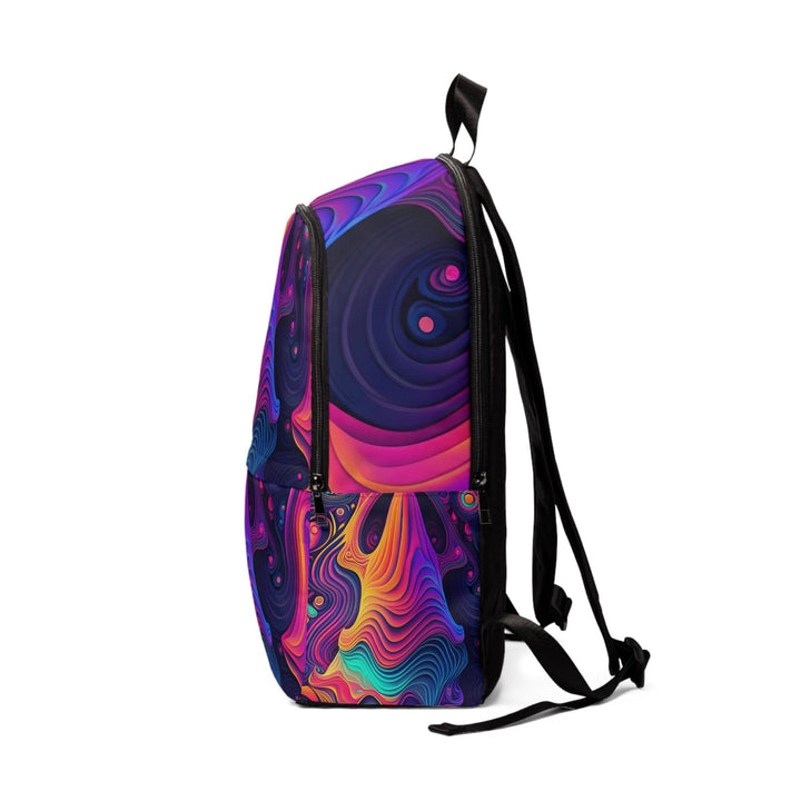 Fashion Backpack Waterproof Vibrant Psychedelic Kaleidoscope Boho Print - Bags