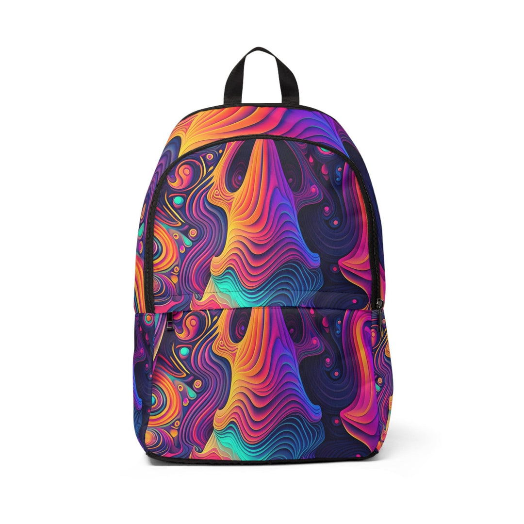 Fashion Backpack Waterproof Vibrant Psychedelic Kaleidoscope Boho Print - Bags