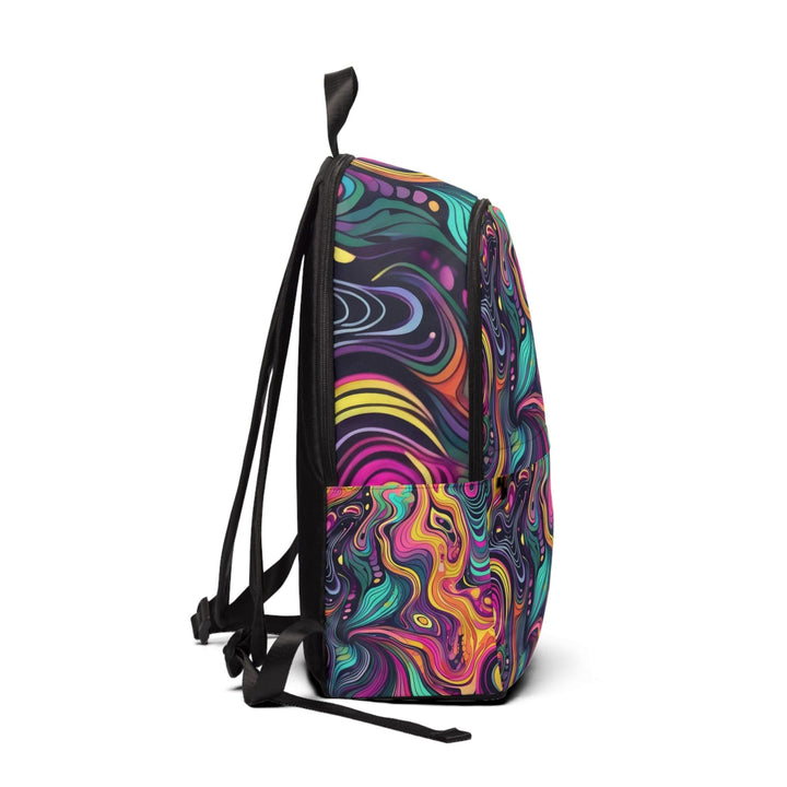 Fashion Backpack Waterproof Vibrant Psychedelic Kaleidoscope Boho Print - Bags