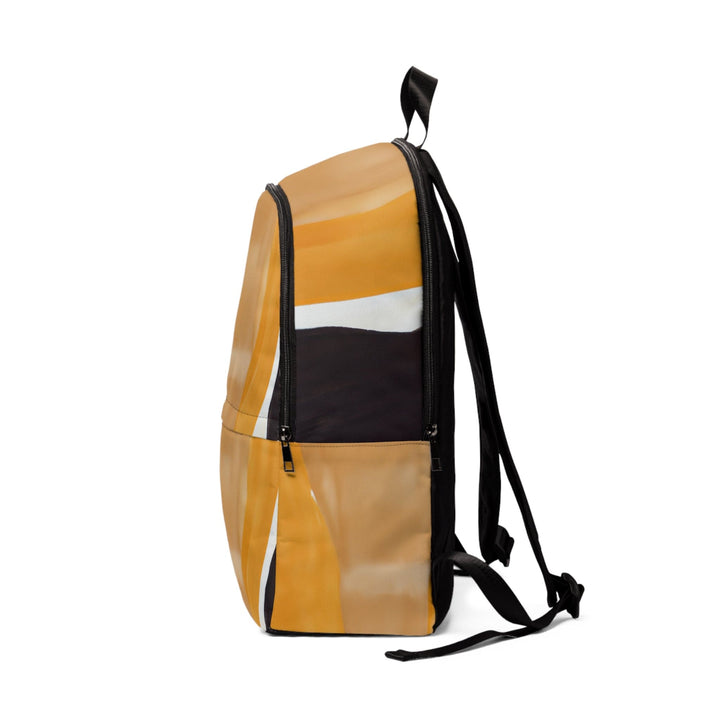 Fashion Backpack Waterproof Yellow Brown Abstract Pattern - Bags | Backpacks