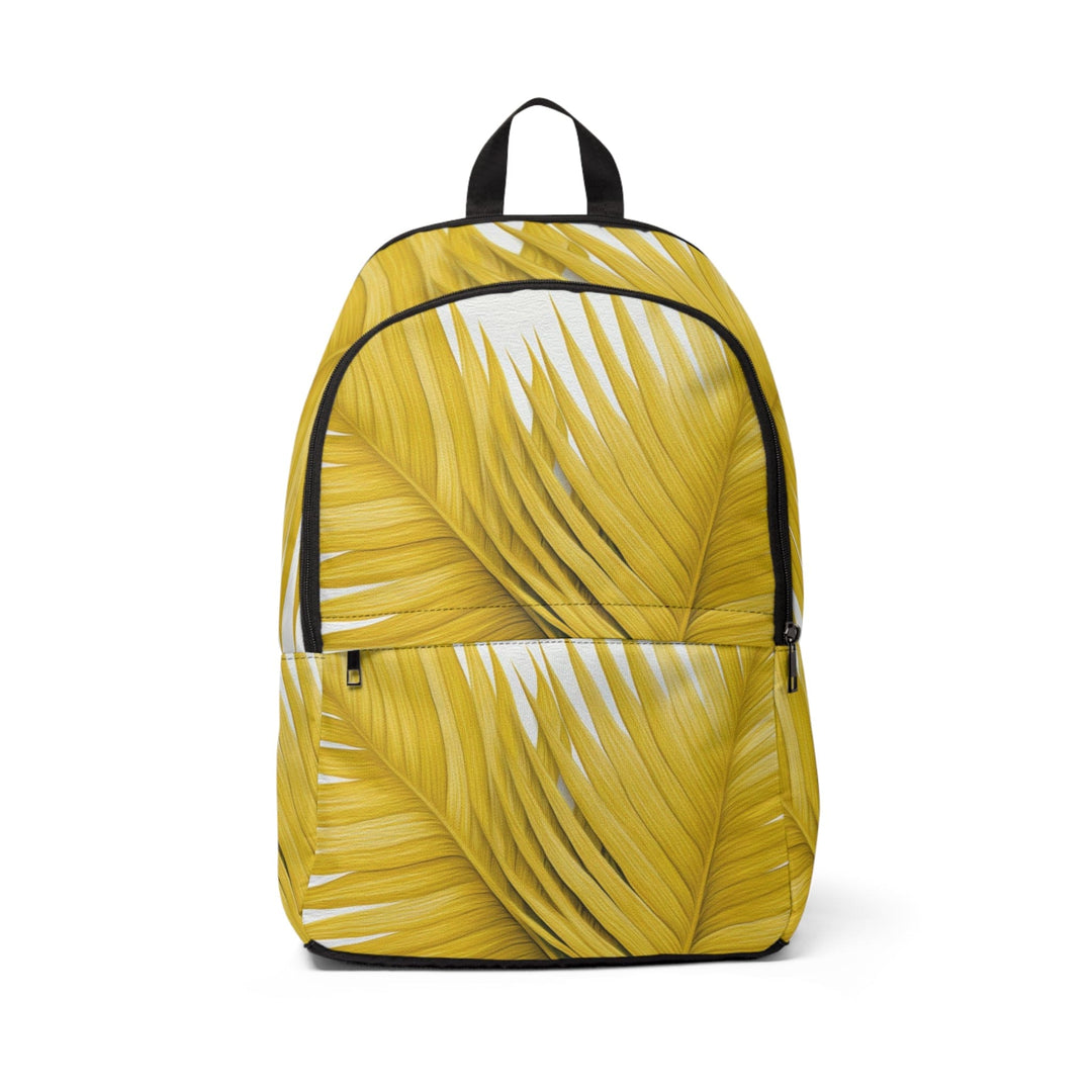 Fashion Backpack Waterproof Yellow Palm Leaves - Bags | Backpacks