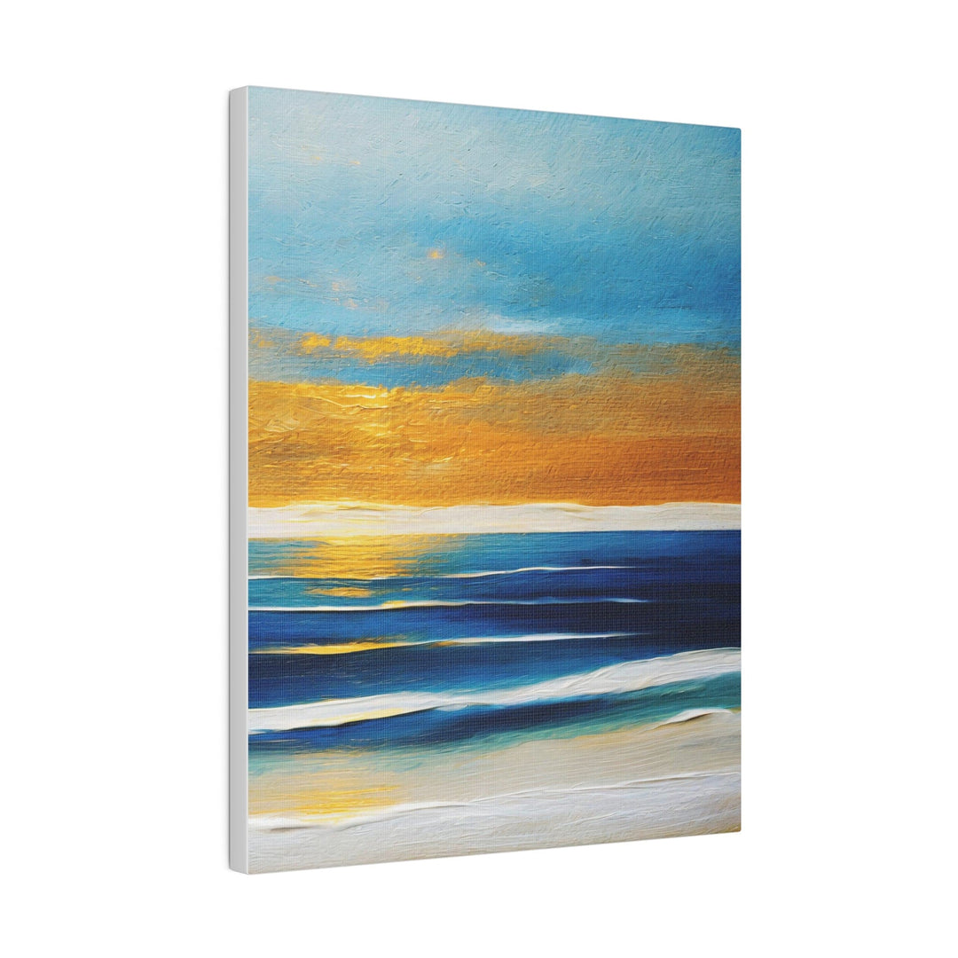 Wall Decor Giclee Fine Art Print - Blue Ocean Golden Sunset Print - Decorative