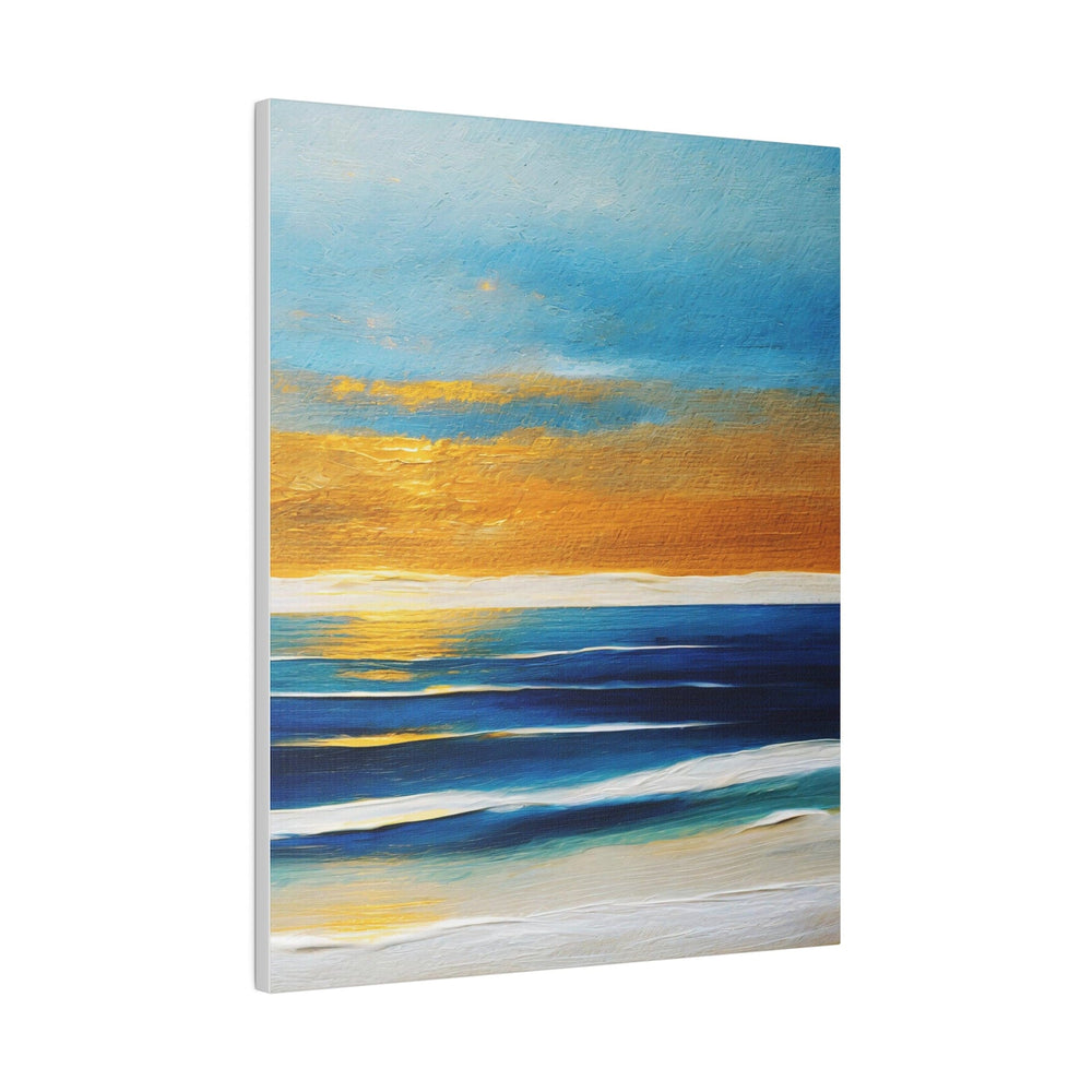 Wall Decor Giclee Fine Art Print - Blue Ocean Golden Sunset Print - Decorative