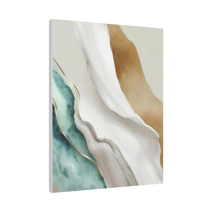 Wall Decor Giclee Fine Art Print - Cream White Green Marbled Print - Decorative